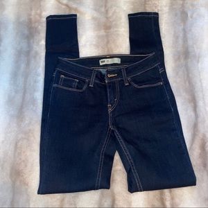 Levi’s dark wash skinny jeans
